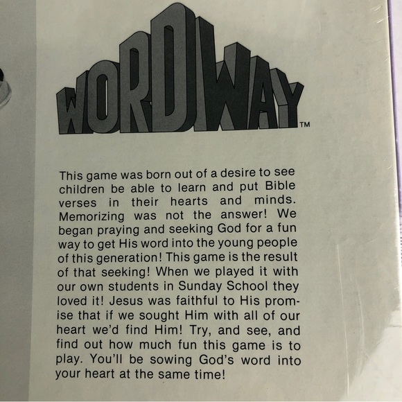 Vintage Word Way Inc Jesus The Rock Grace Bible Learning Tool Game Board 80’s - Picture 6 of 7